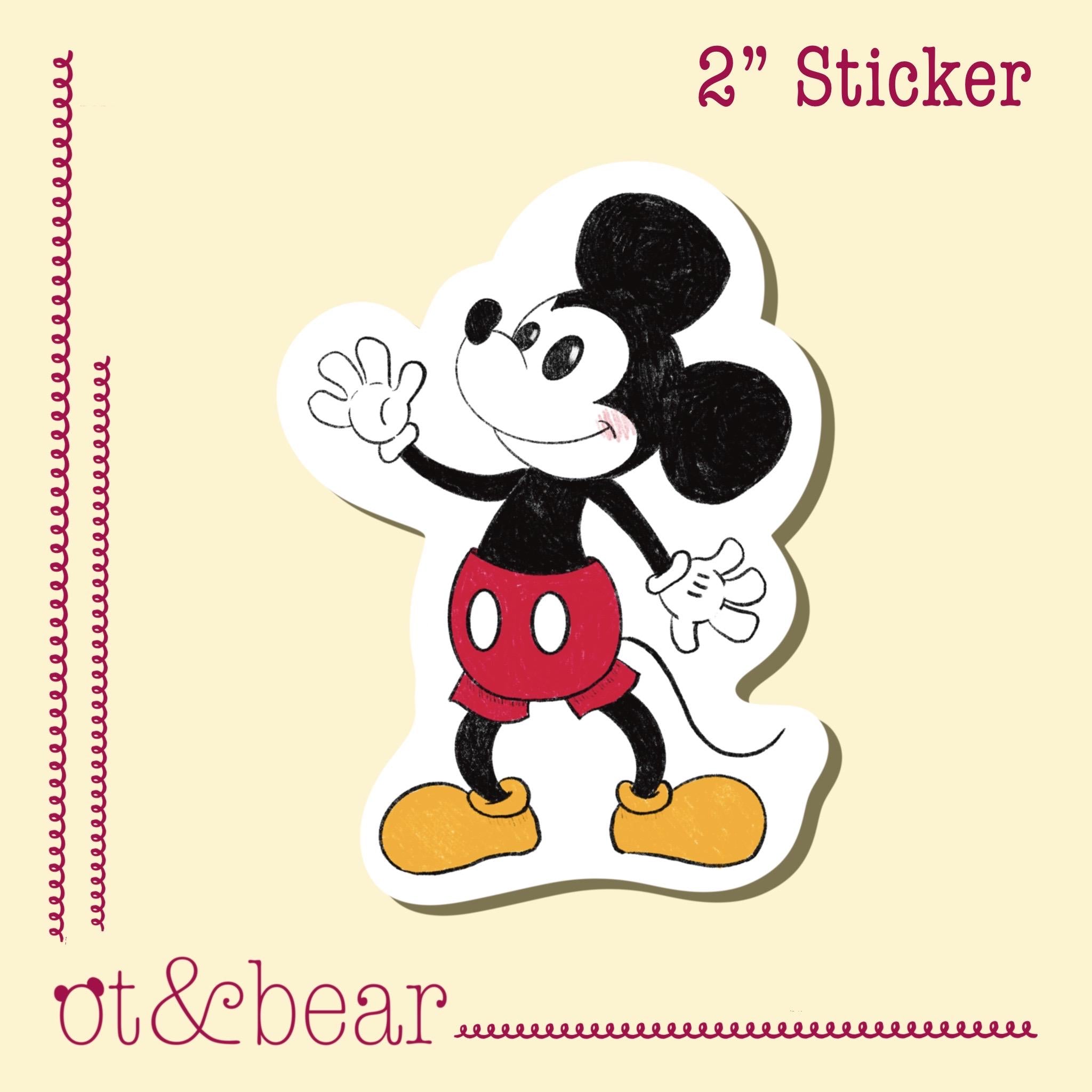 Mouse Party Sticker Pack | Waterproof, vinyl, 6 pack, Disney