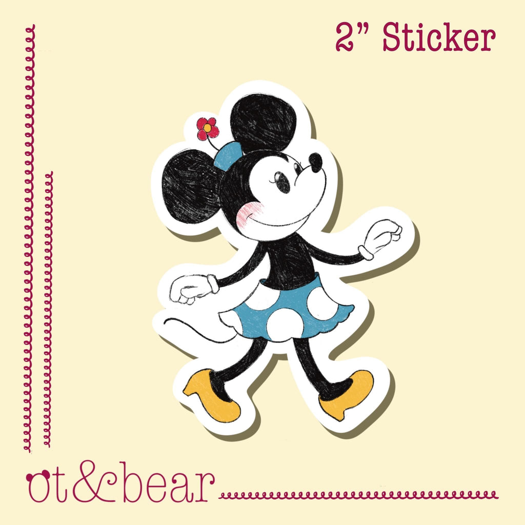 Mouse Party Sticker Pack | Waterproof, vinyl, 6 pack, Disney