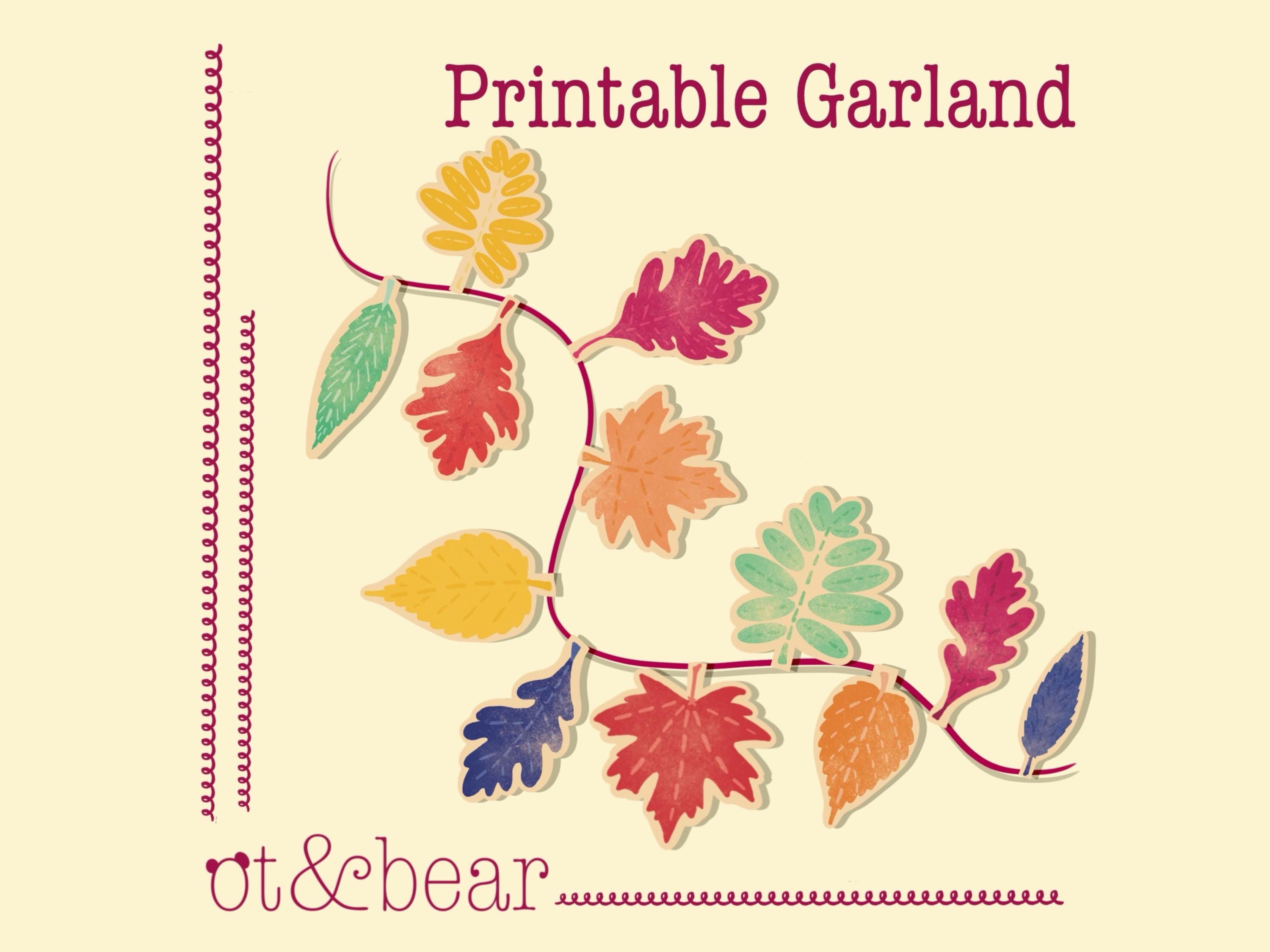Crunchy Colors Shout Printable Garland