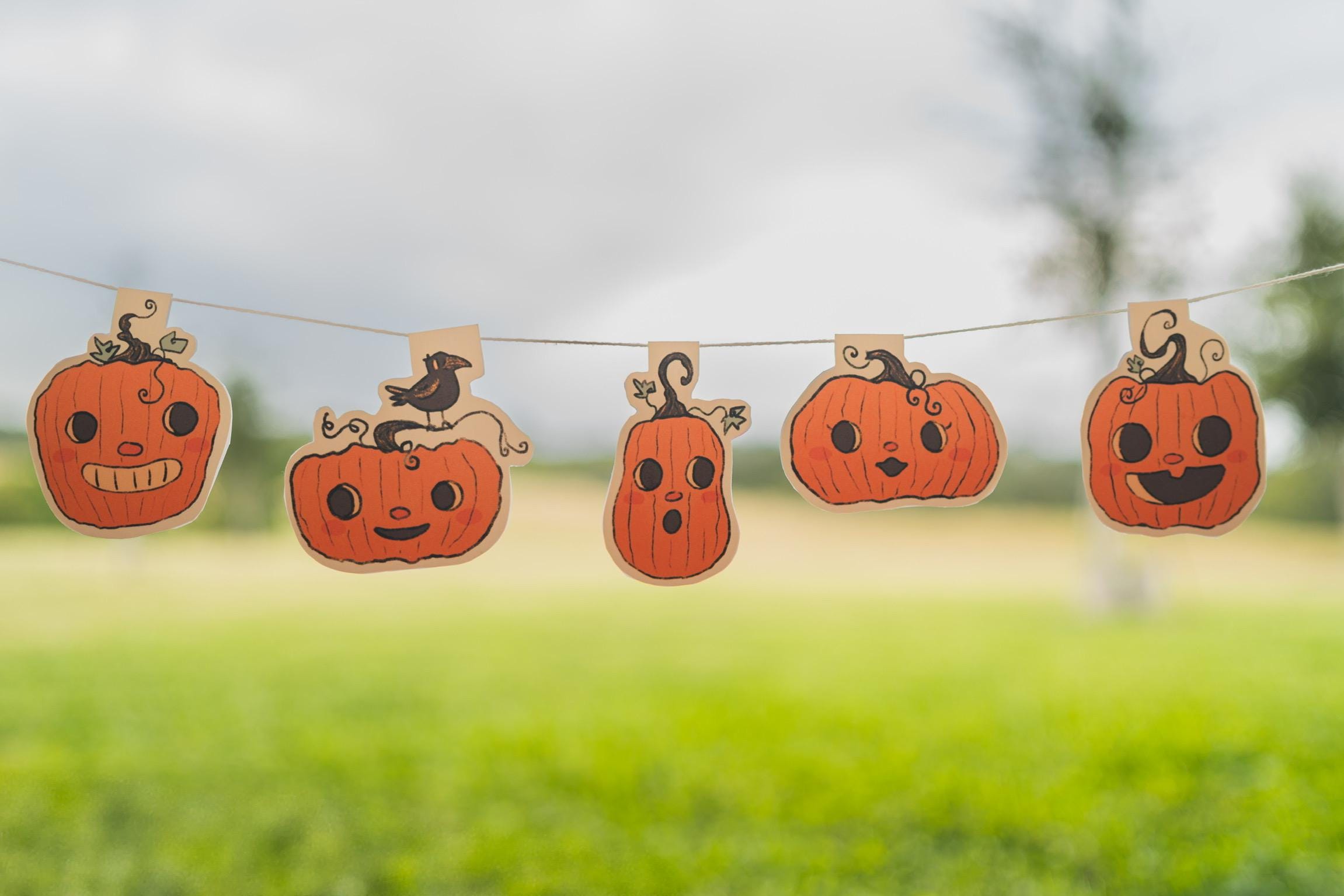 Five Little Punkins Printable Garland