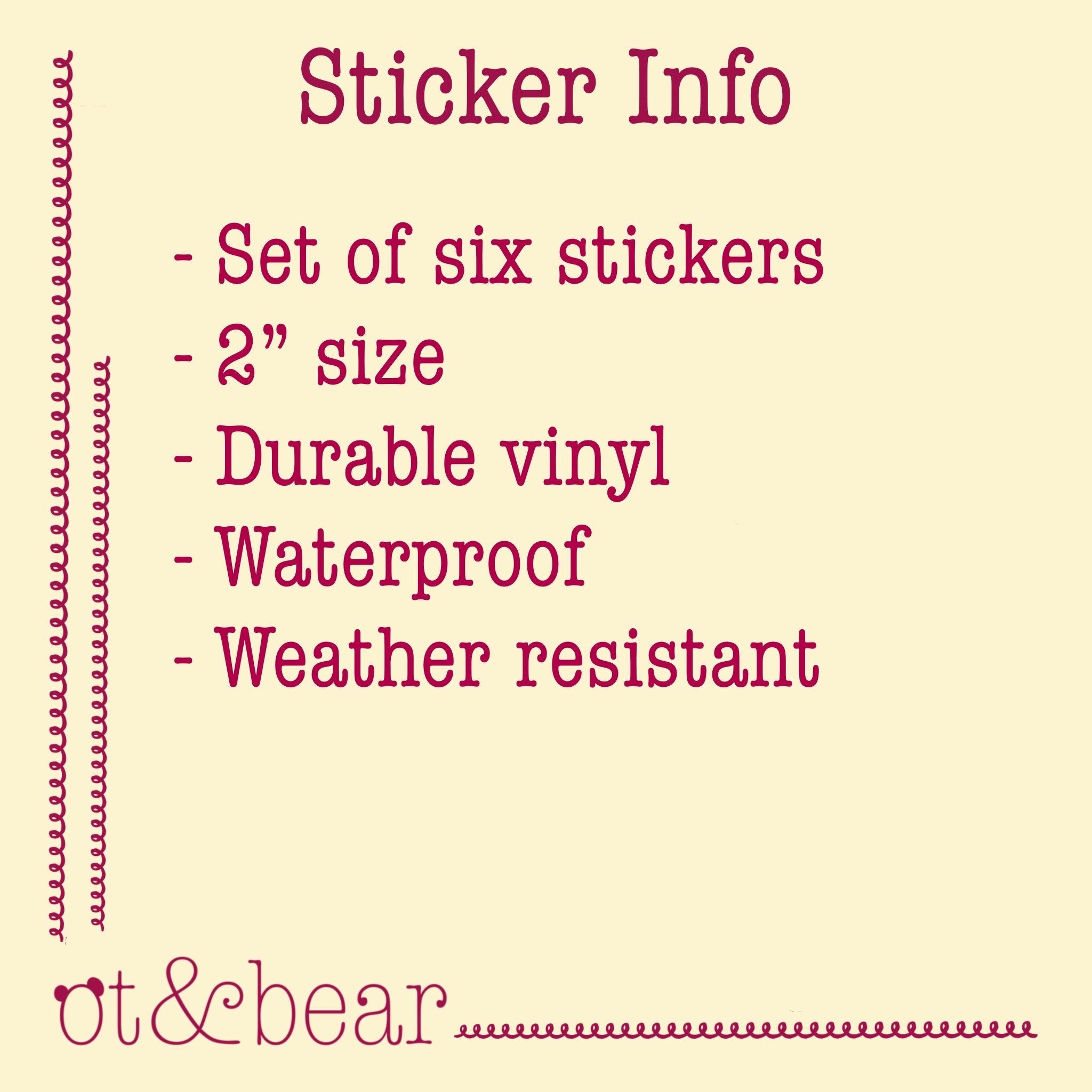 Mouse Party Sticker Pack | Waterproof, vinyl, 6 pack, Disney
