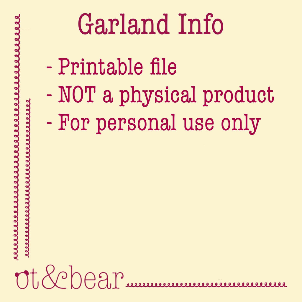 Minty Wonderland Printable Garland