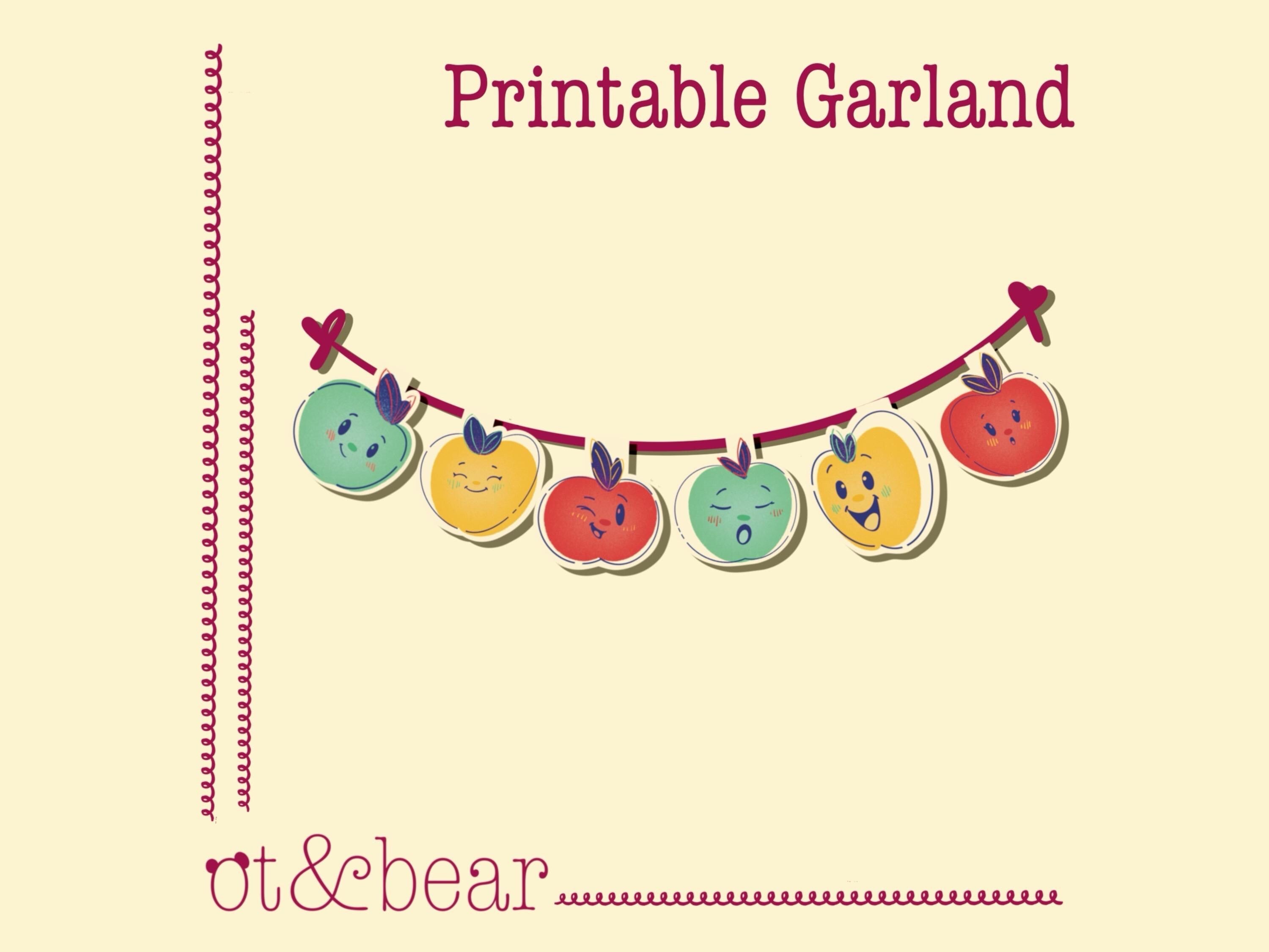 Apple Barrel Printable Garland