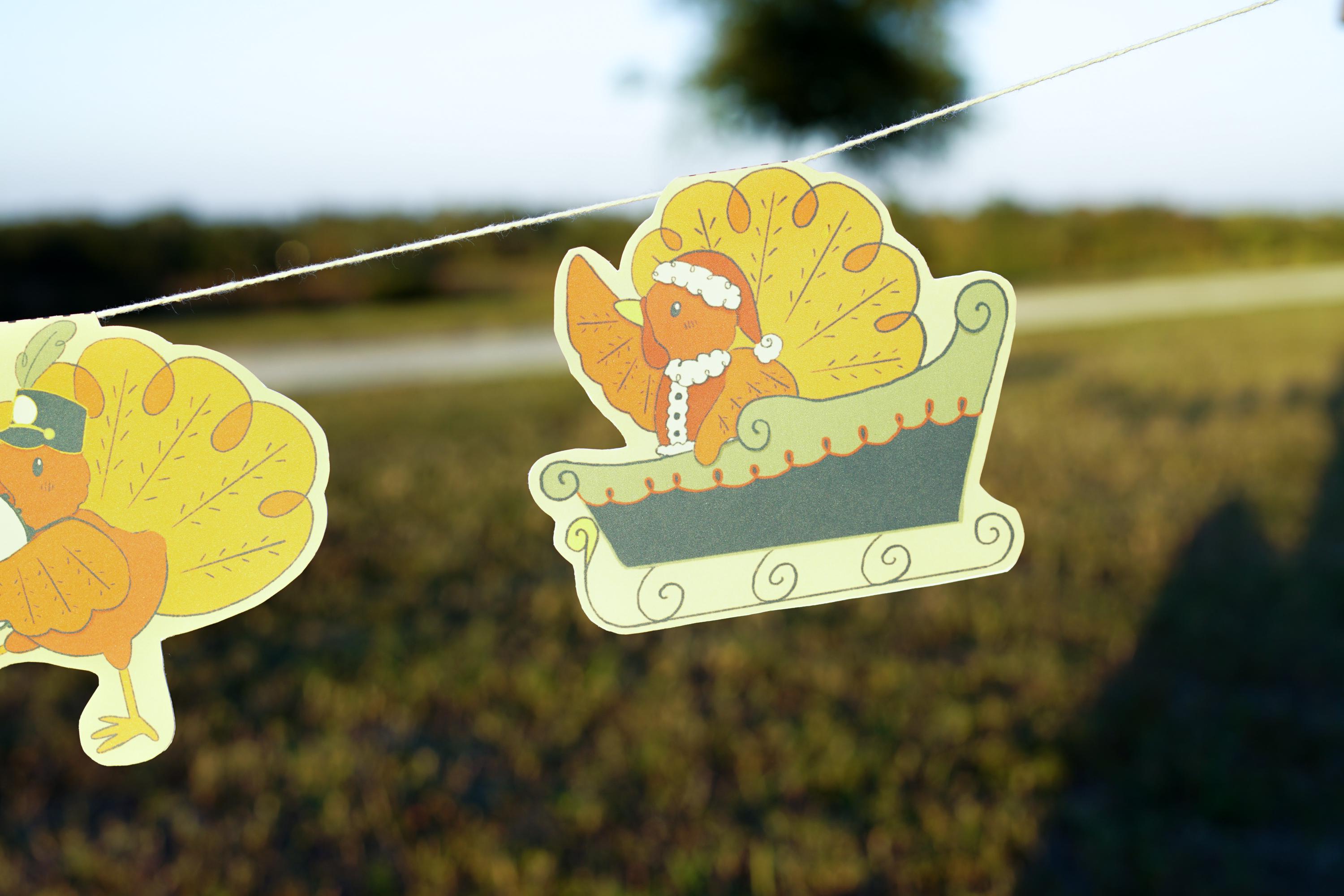 Turkey Parade Printable Garland