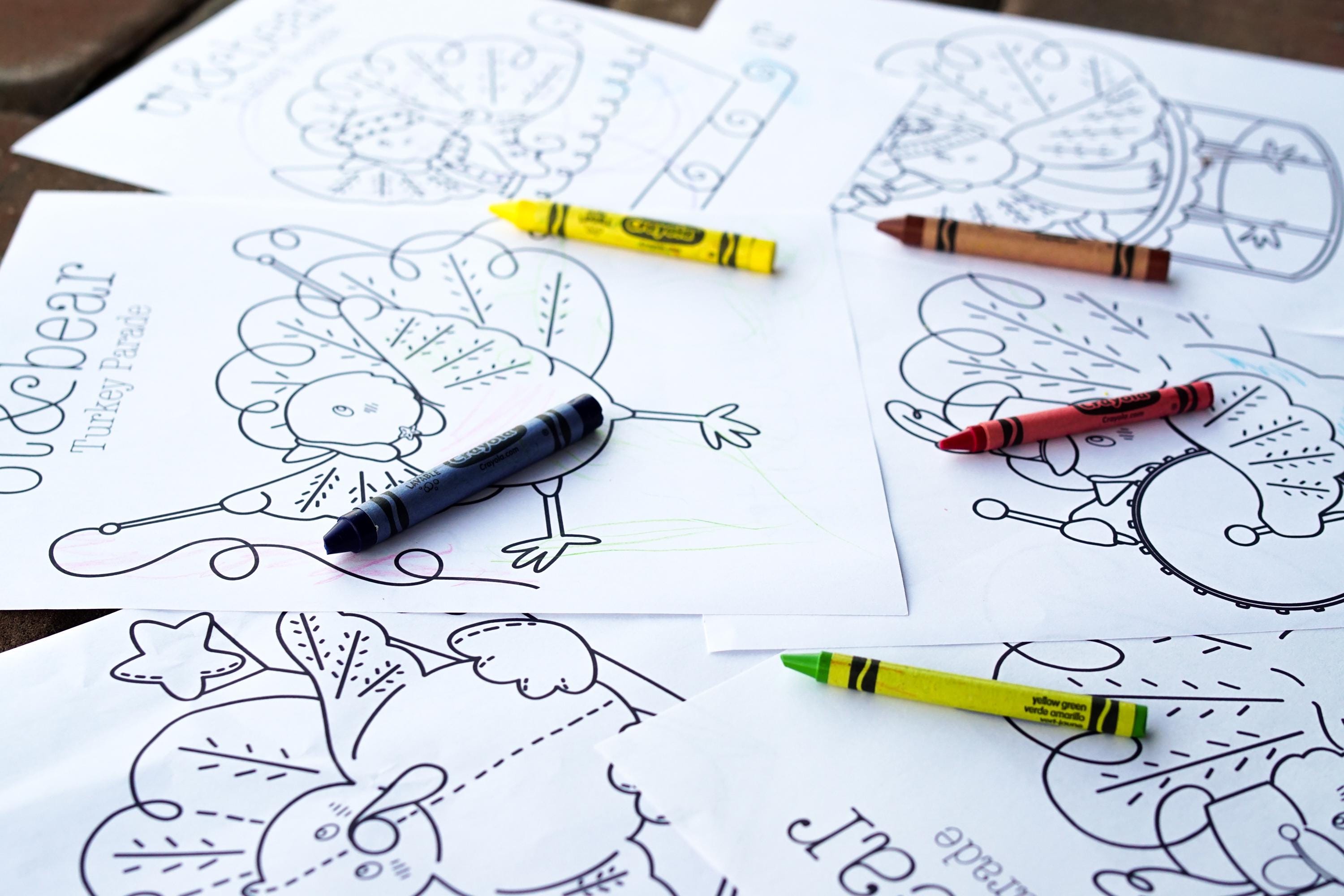 Turkey Parade Coloring Pages