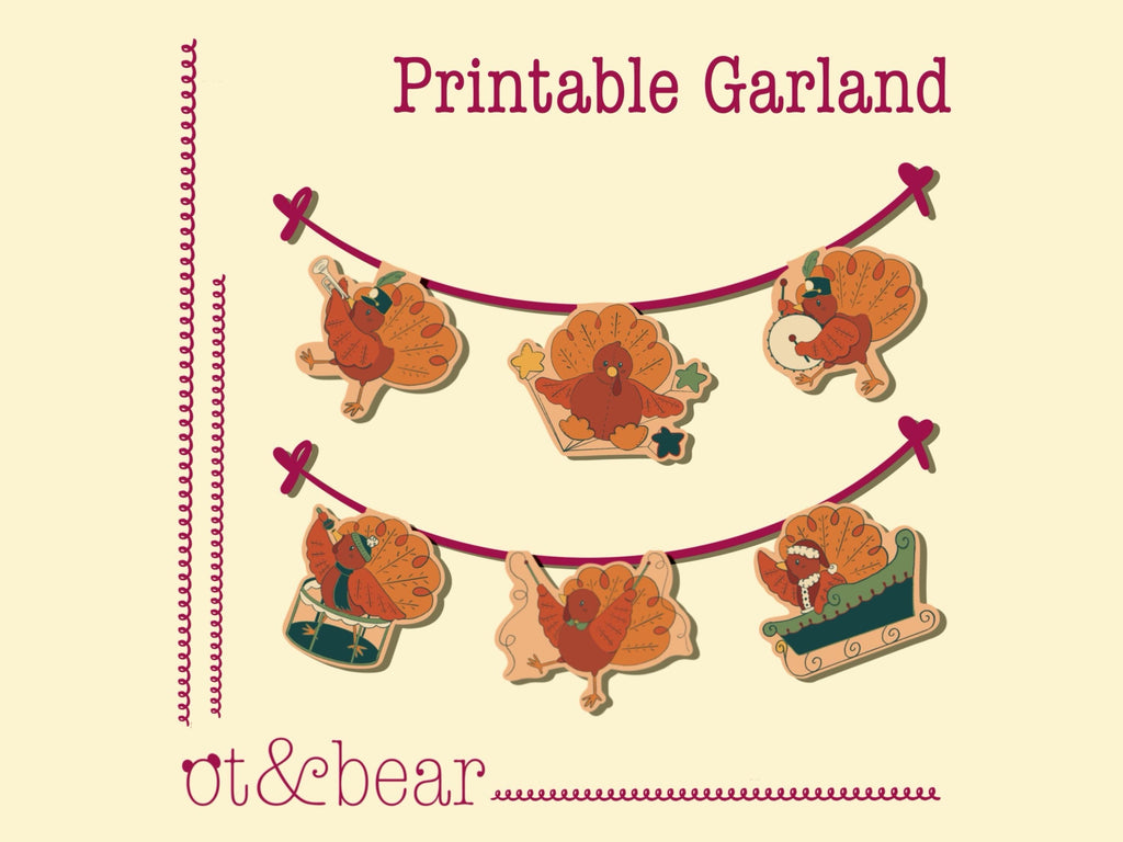 Turkey Parade Printable Garland