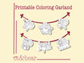 Turkey Parade Printable Coloring Garland