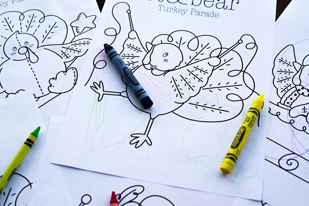 Turkey Parade Coloring Pages