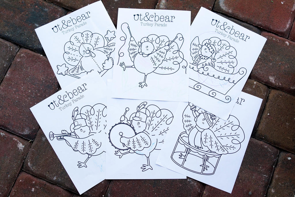 Turkey Parade Coloring Pages