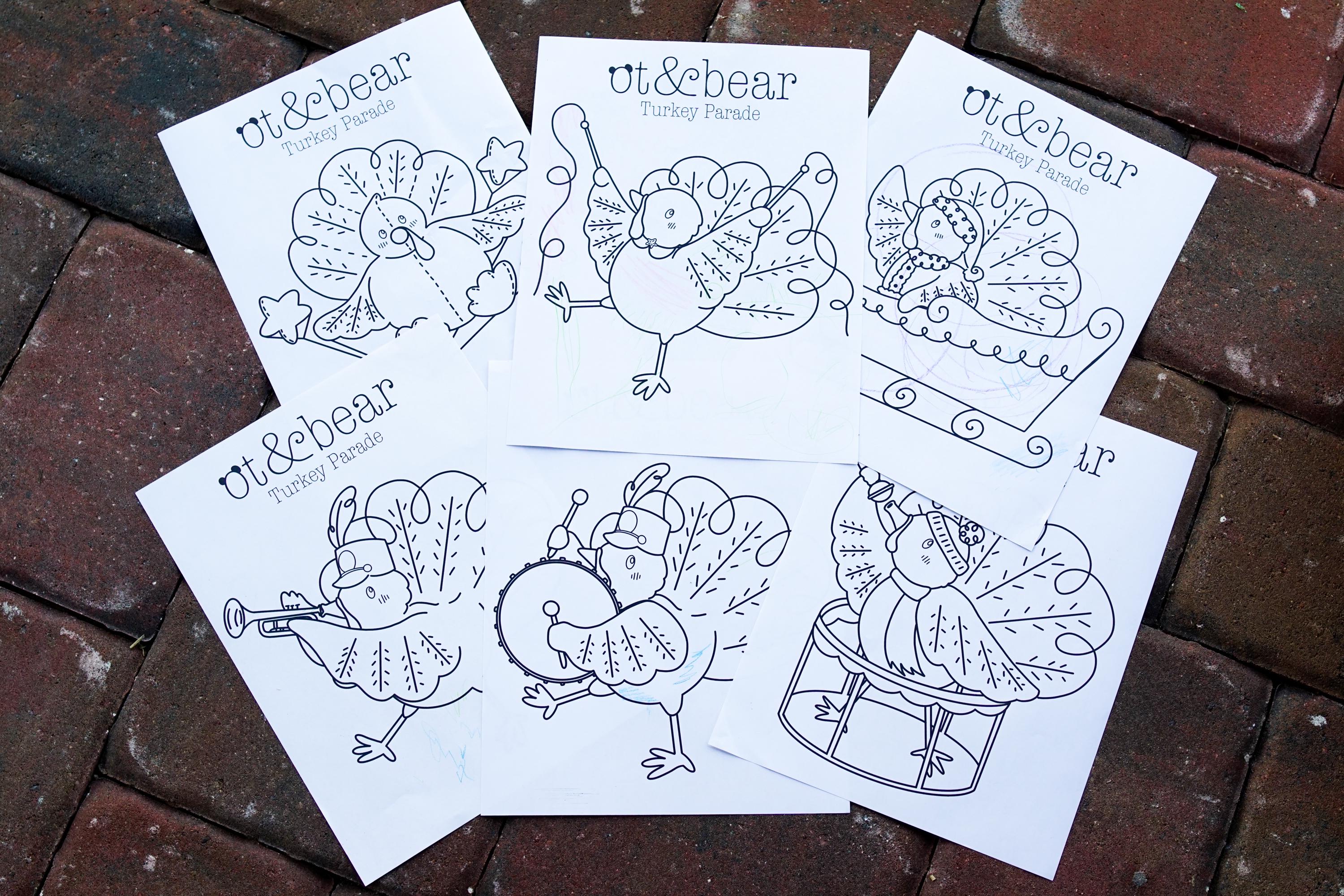 Turkey Parade Coloring Pages
