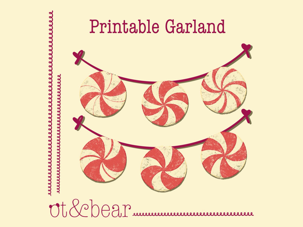 Minty Wonderland Printable Garland