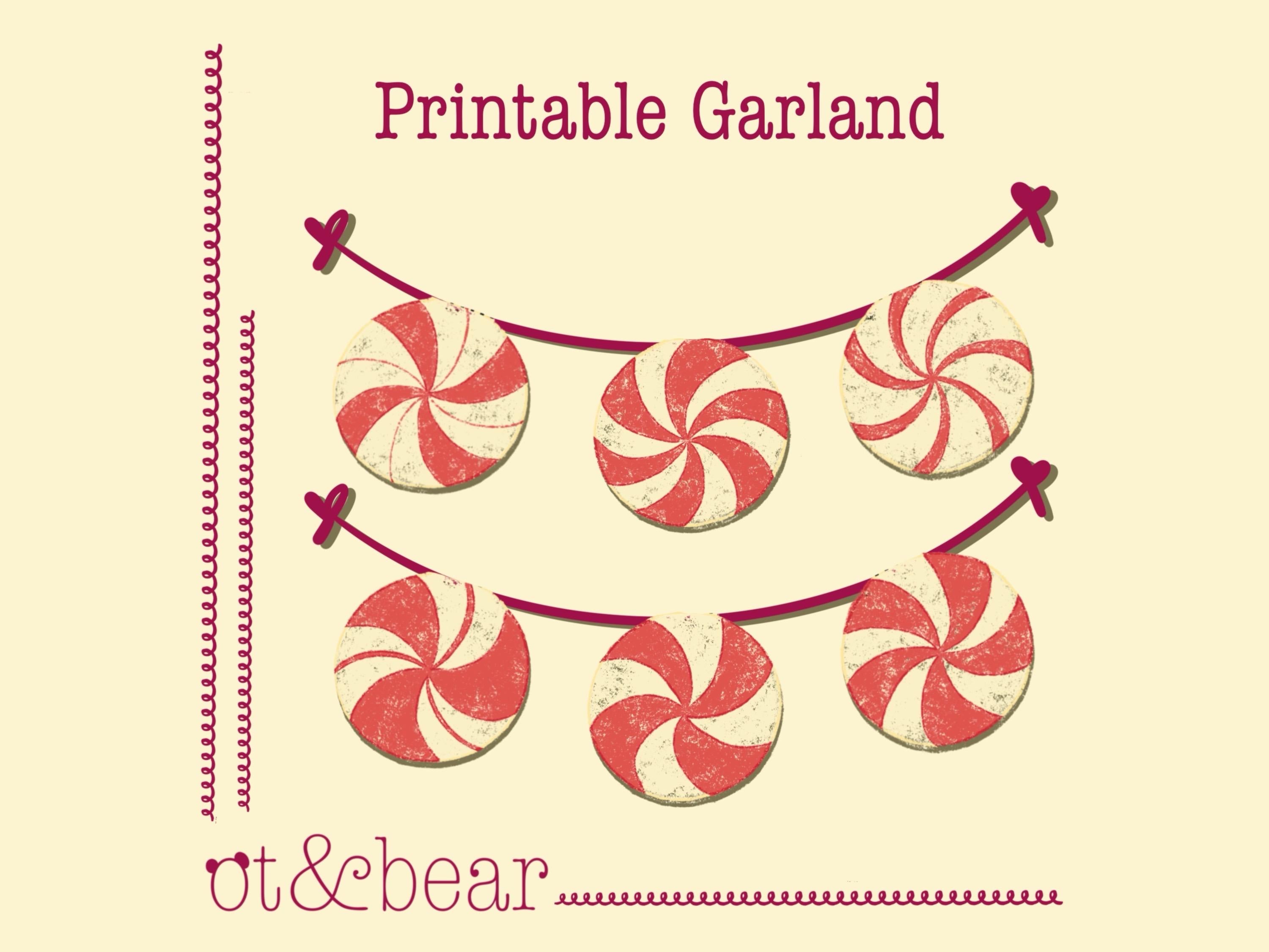 Minty Wonderland Printable Garland