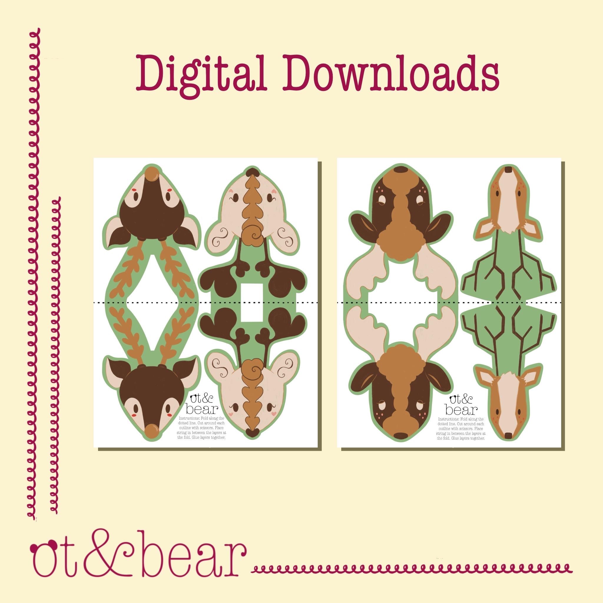 Reindeer Roundup Printable Garland
