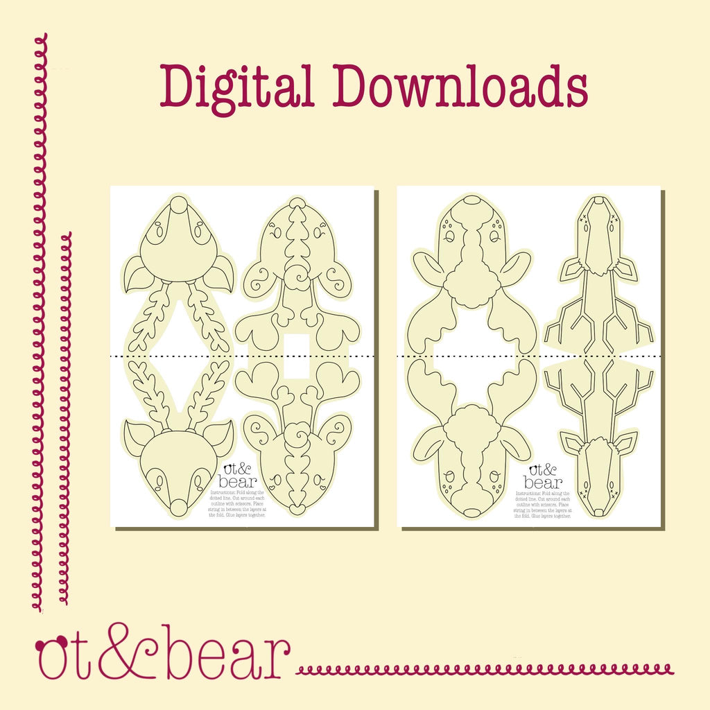 Reindeer Roundup Printable Coloring Garland