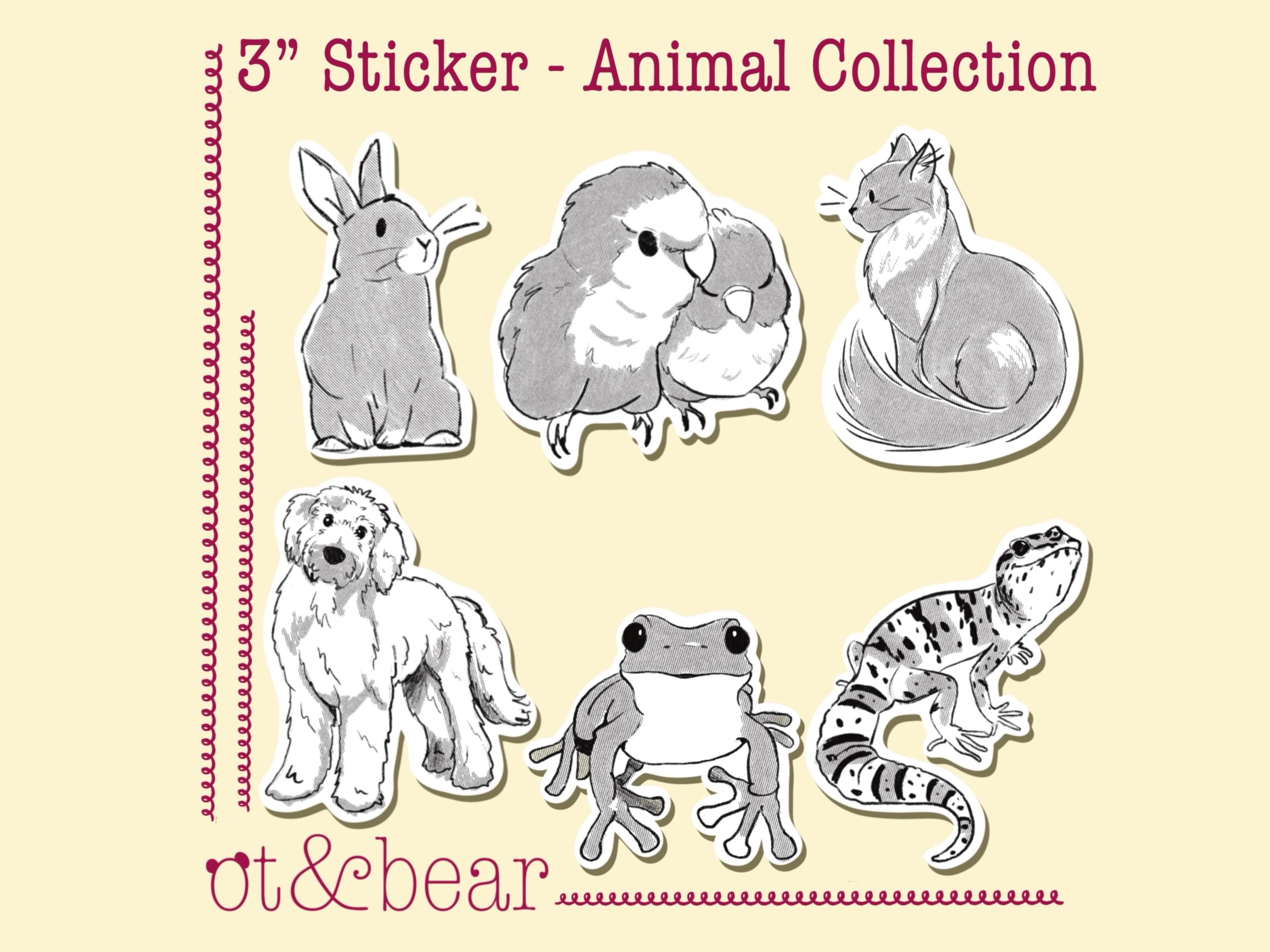Friendly Critters Stickers | Waterproof, vinyl