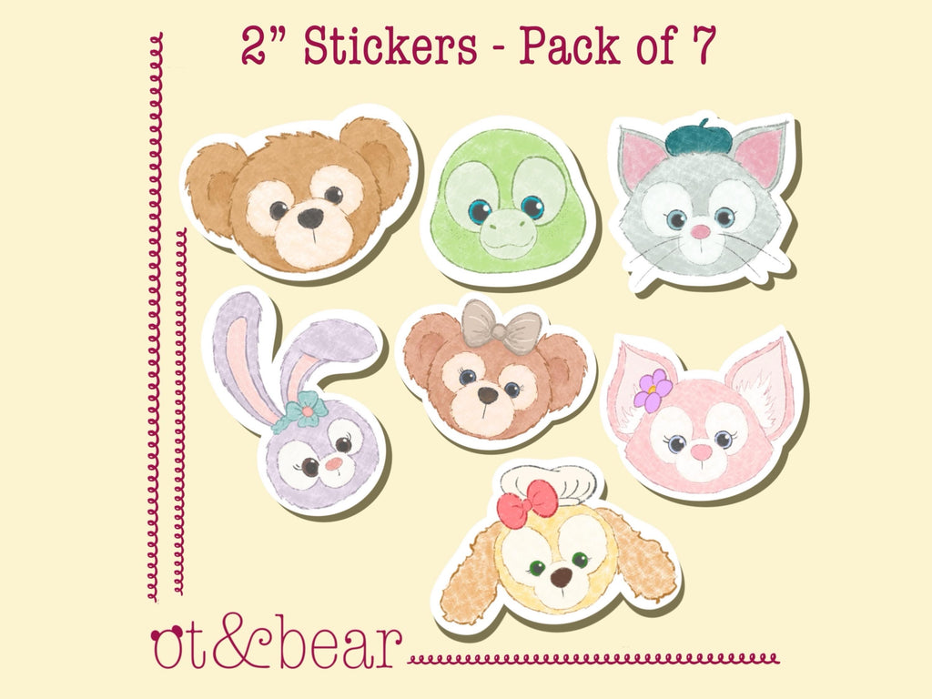Duffy n’ Friends Sticker Pack | Waterproof, vinyl, pack of 7