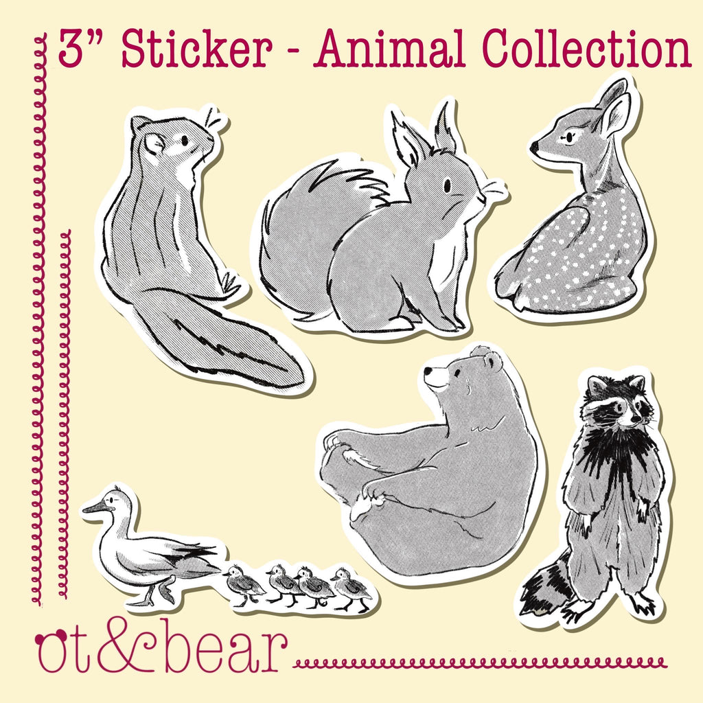 Friendly Critters Stickers | Waterproof, vinyl