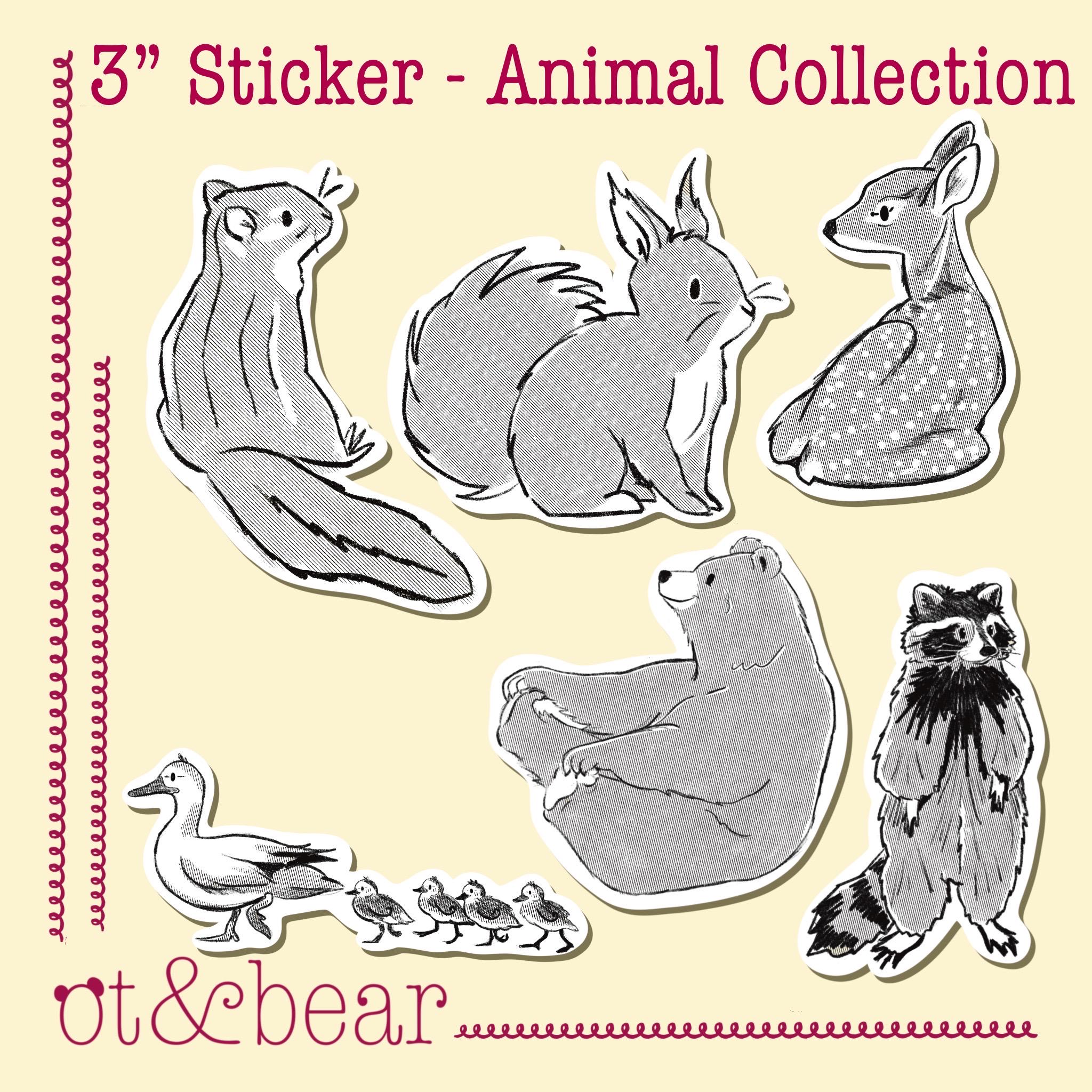 Friendly Critters Stickers | Waterproof, vinyl